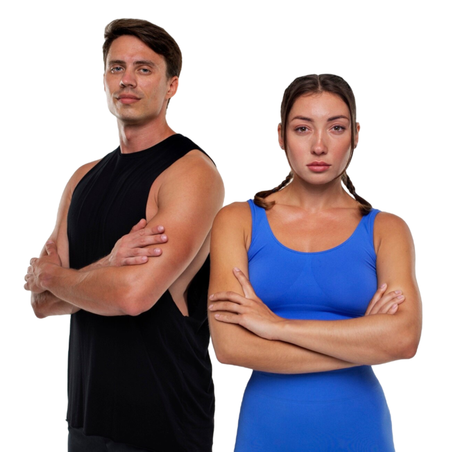 Young Man Woman Training Together Bodybuilding - MultiSites - UX4YOU