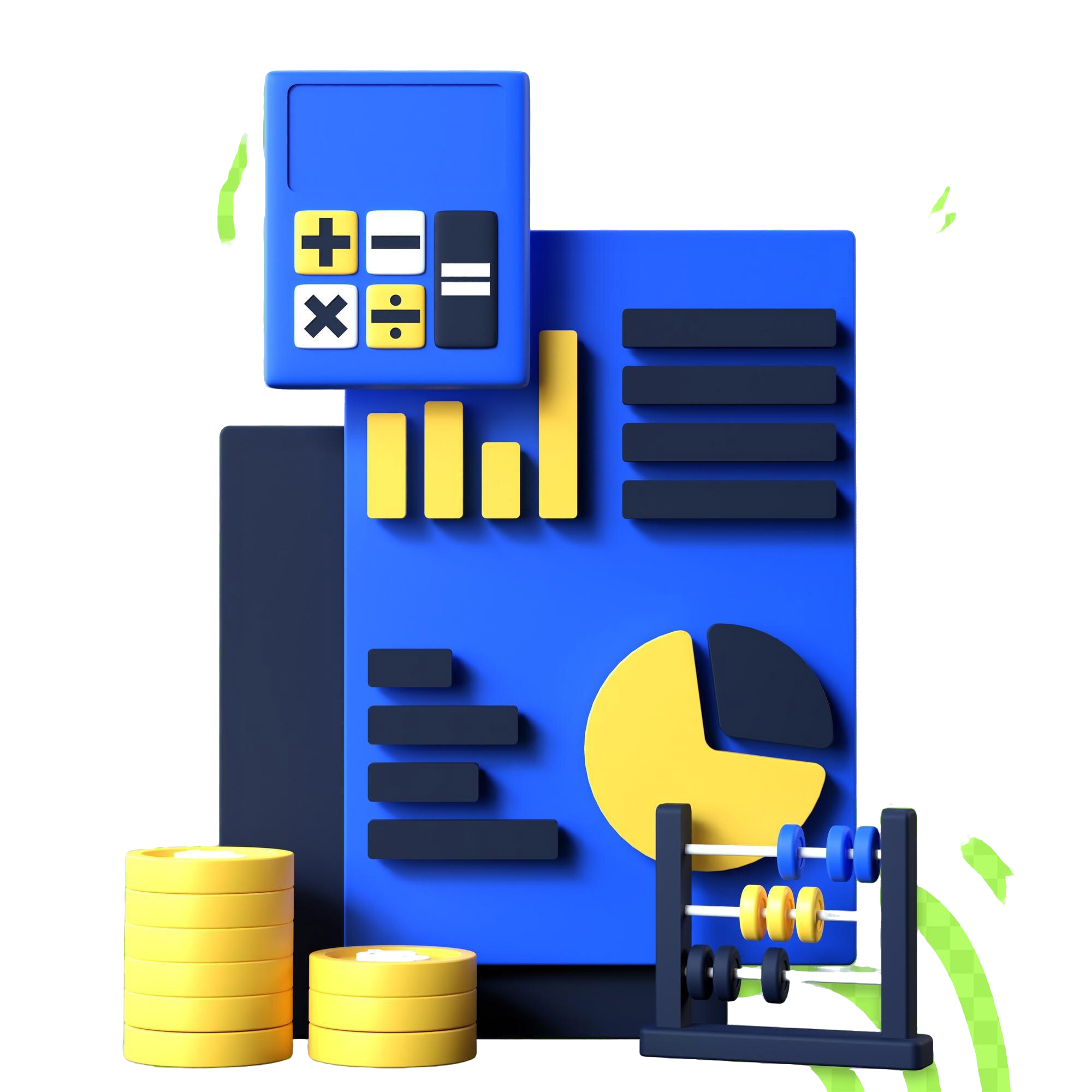 3d Business Report Icon Isolated Png Illustration Psd Template - Laboratório de Modelos de Sites - UX4YOU
