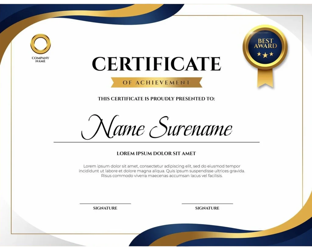 Luxury Certificate Template - Laboratório de Modelos de Sites - UX4YOU